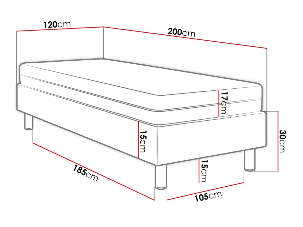 Boxspring Logan 105 (Manila 26)
