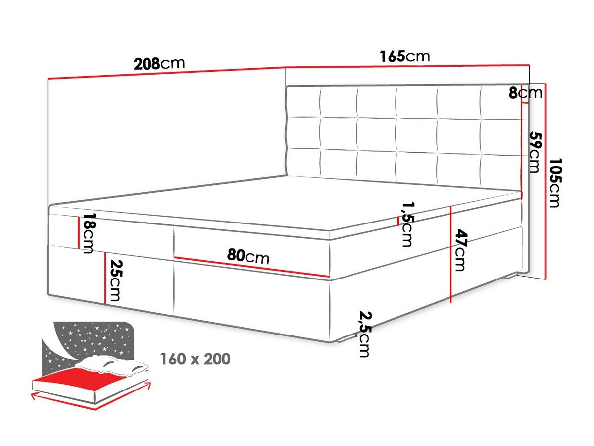Boxspring Memphis 115 (Rico 13)