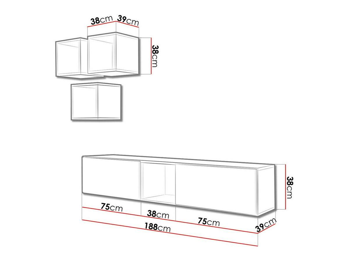 Woonkamerset Corbele 113 (Wit)