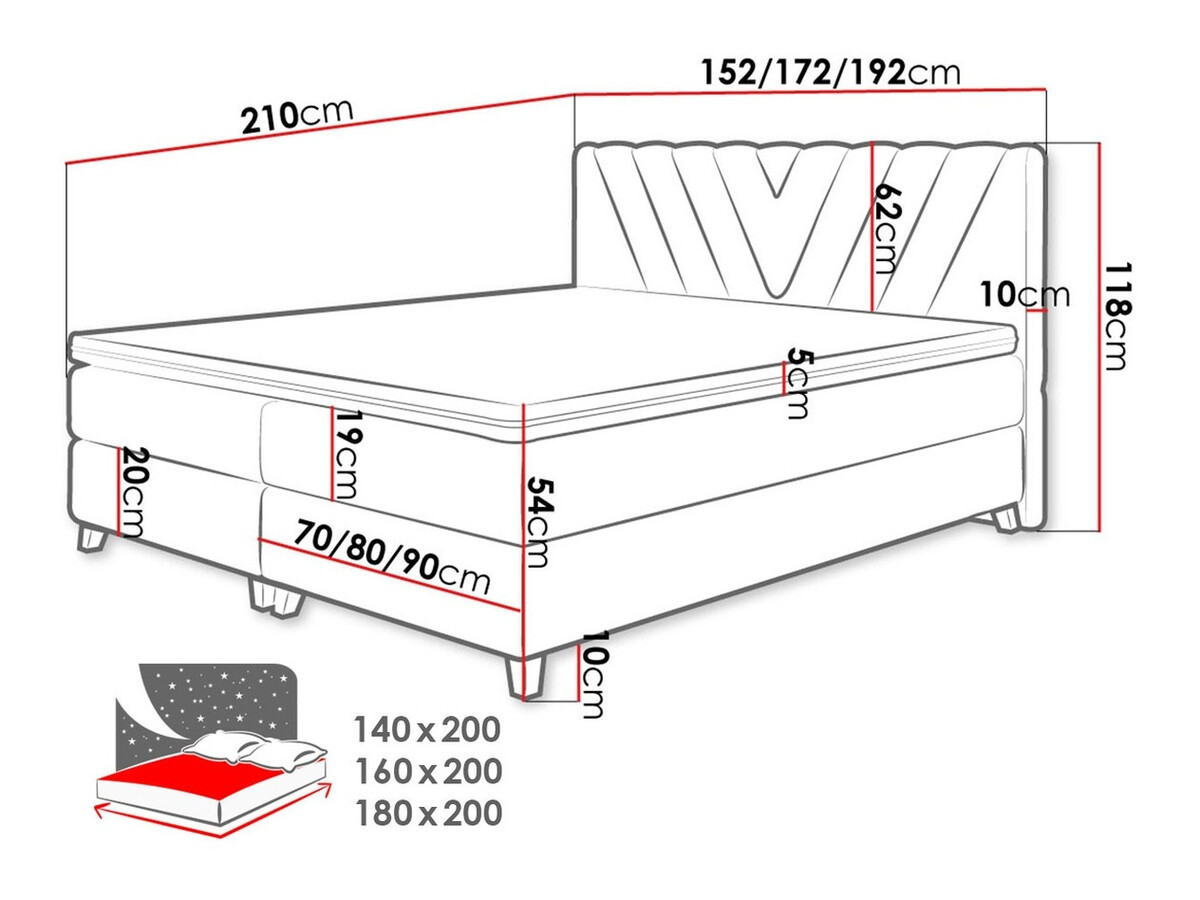 Boxspring ComfiDream Solra (Fresh 32)