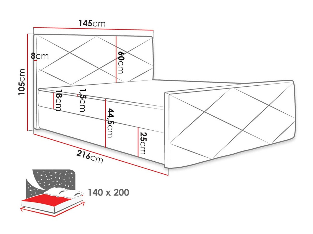 Boxspring Memphis 120 (Rico 13)