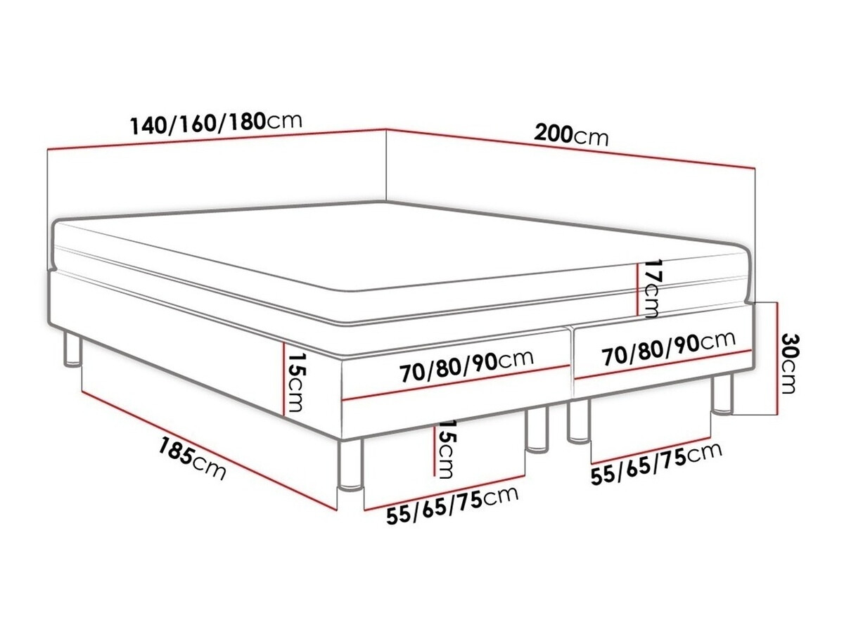 Boxspring Logan 104 (Manila 26)