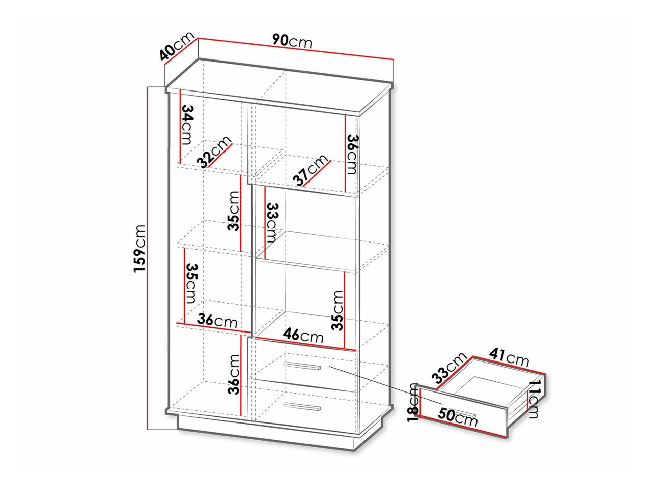 Boekenkast Tenodeu 103