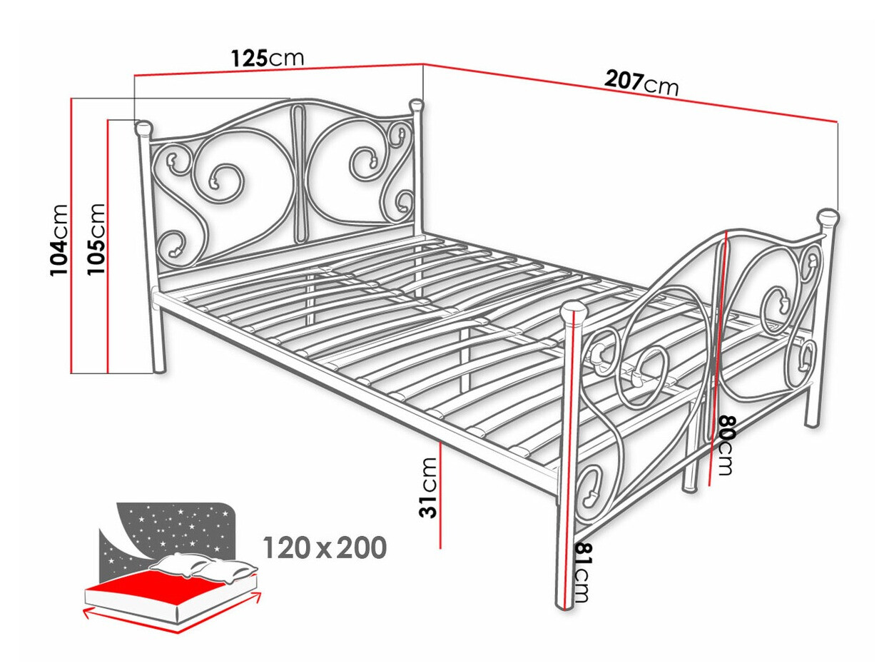 Bed Elmira 101 (Wit)