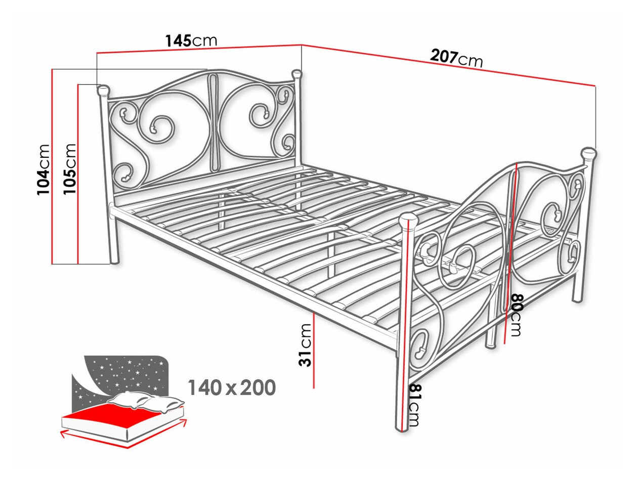 Bed Elmira 101 (Wit)
