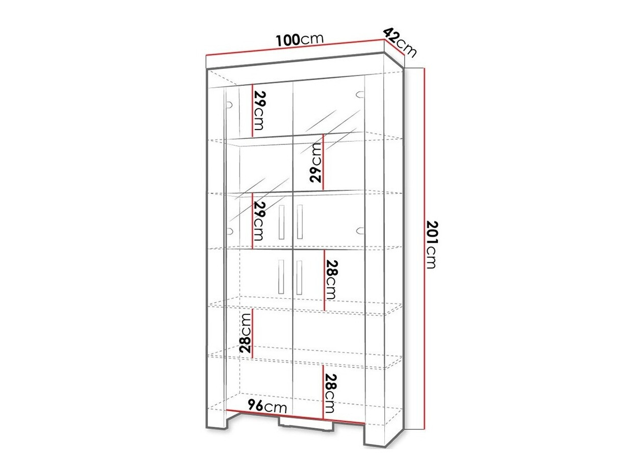 Boekenkast Melfeli 101 (Sonoma eik)