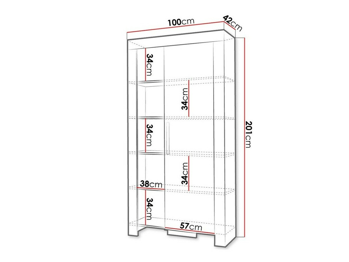 Boekenkast Melfeli 102 (Sonoma eik)