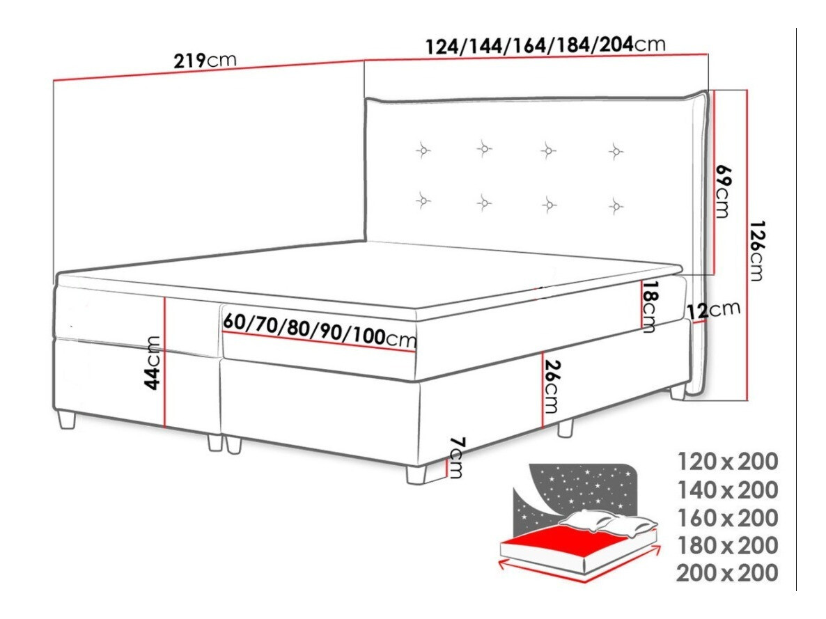 Boxspring Baltimore 151 (Zetta 297)