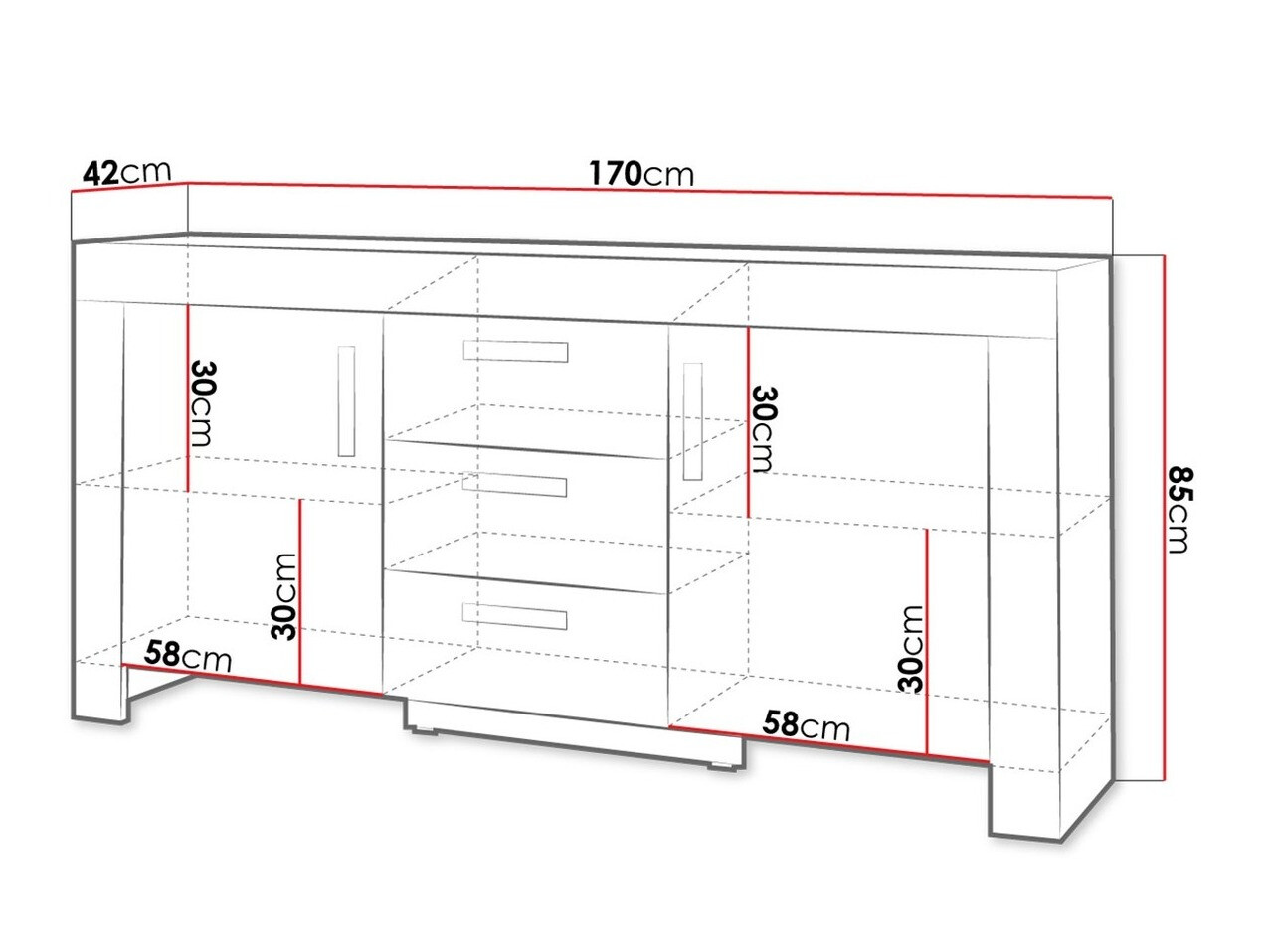 Ladekast Melfeli 110 (Sonoma eik)