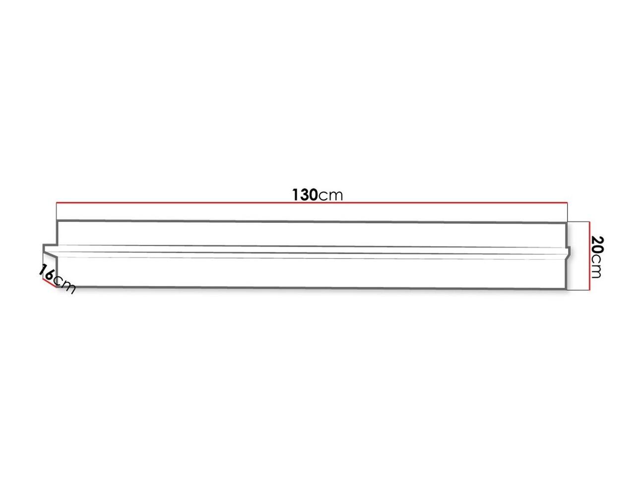Wandplank Melfeli 122 (Sonoma eik)