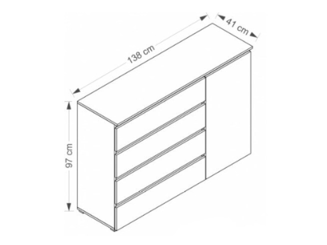 Ladekast Cirdora 104 (Riviera eiken)