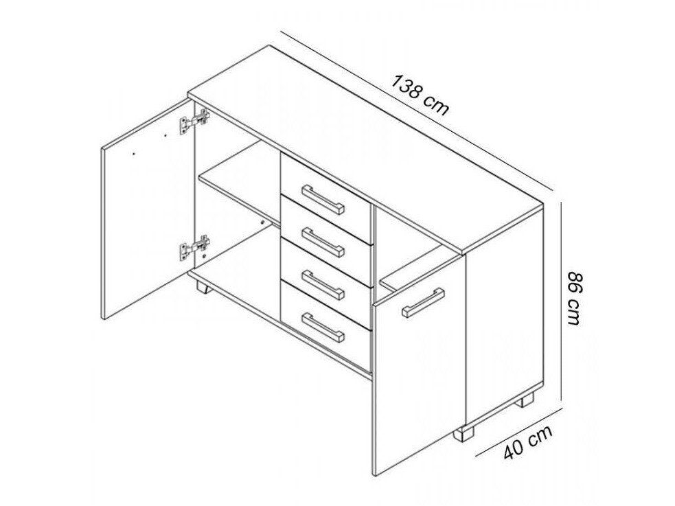 Ladekast Cirevau 137 (Wengé)
