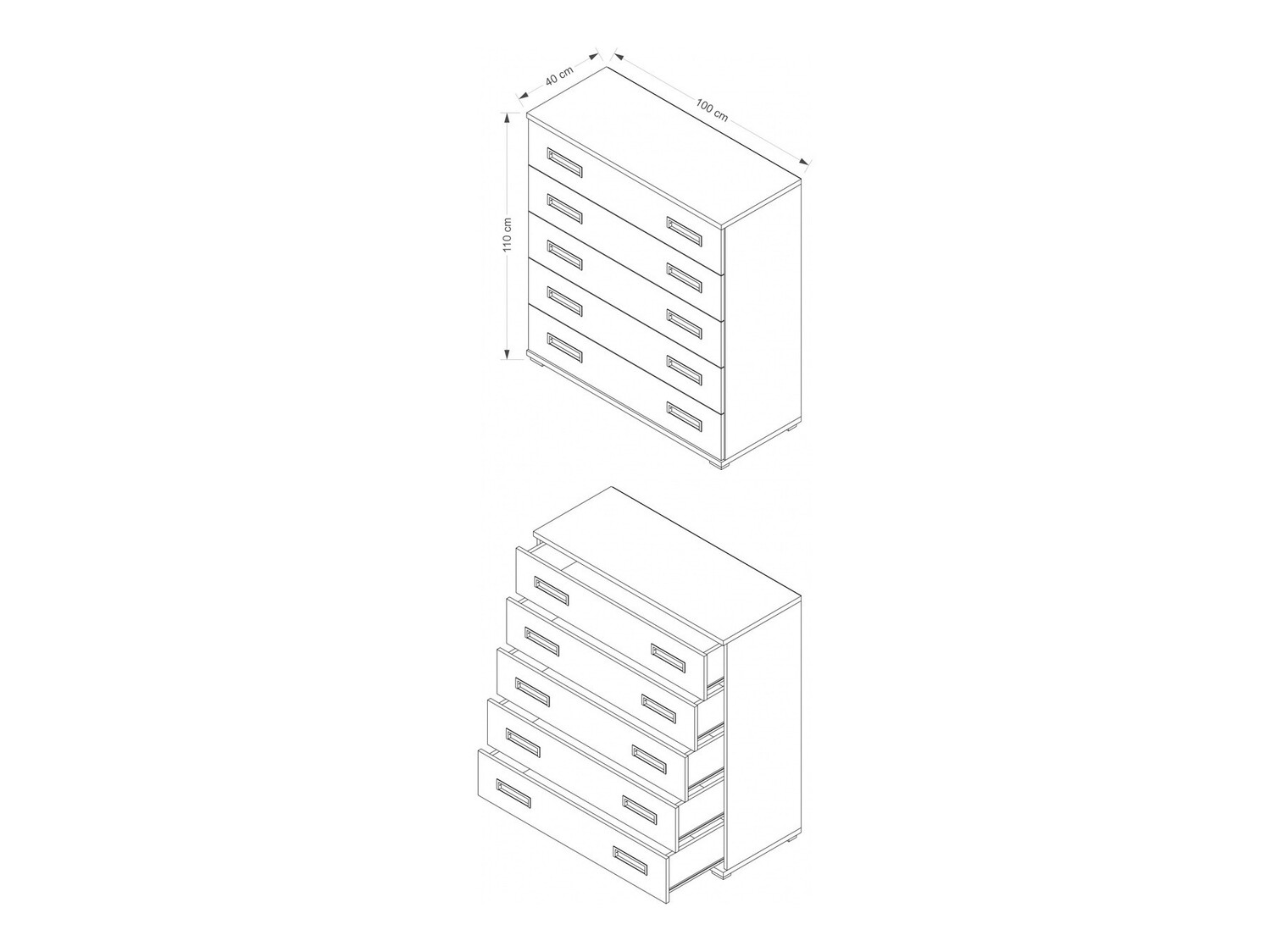Ladekast Elicavo 100 (Sonoma eik)