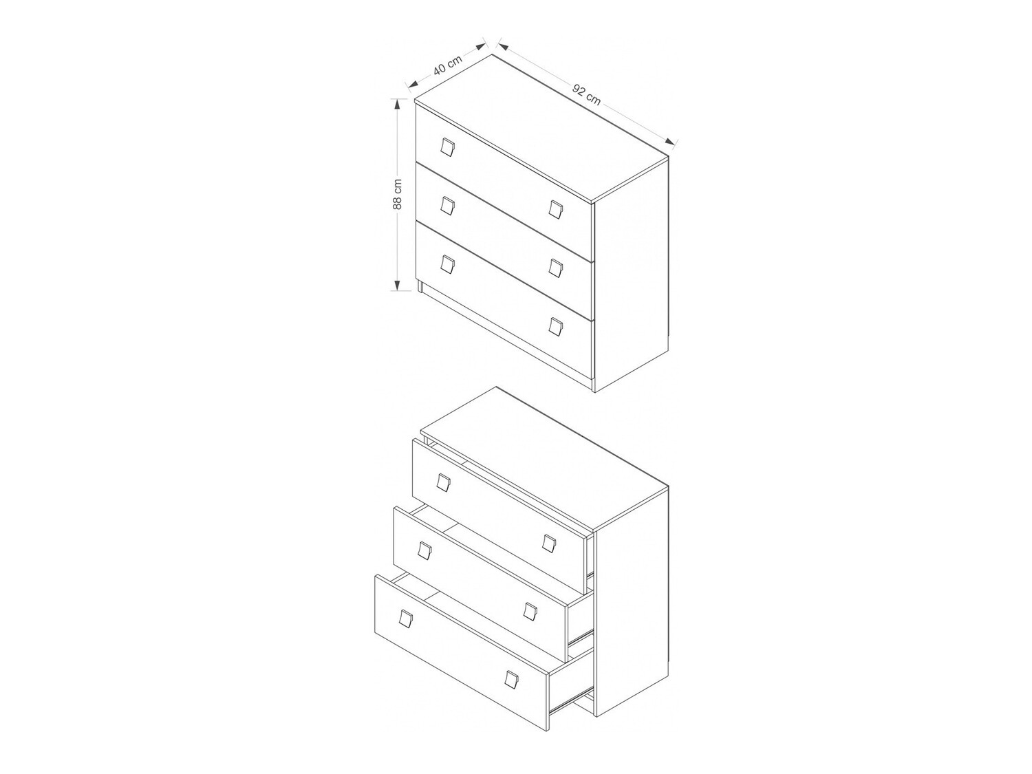 Ladekast Murrieta 109 (Wit + Glans Paars)