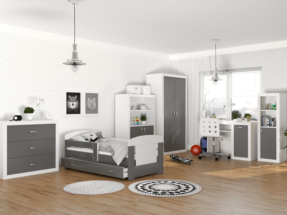 Bureau Tentive 102 (Wit + Grijs)