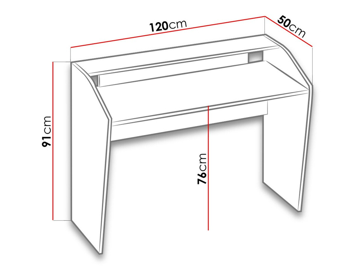Bureau Lorlare 103 (Wit + Grijs)