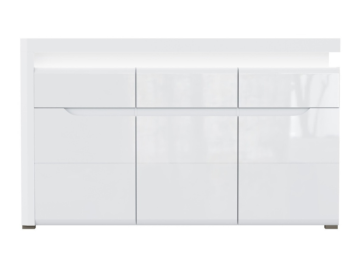 Ladekast Revelmi 103 (Glanzend wit + Wit)