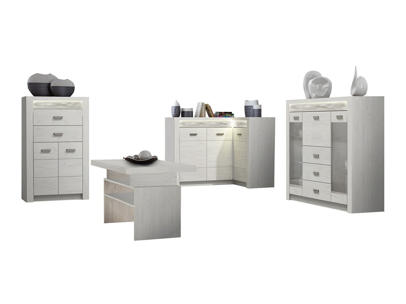 Woonkamerset Serfeno 121 (Ambachtelijk wit)