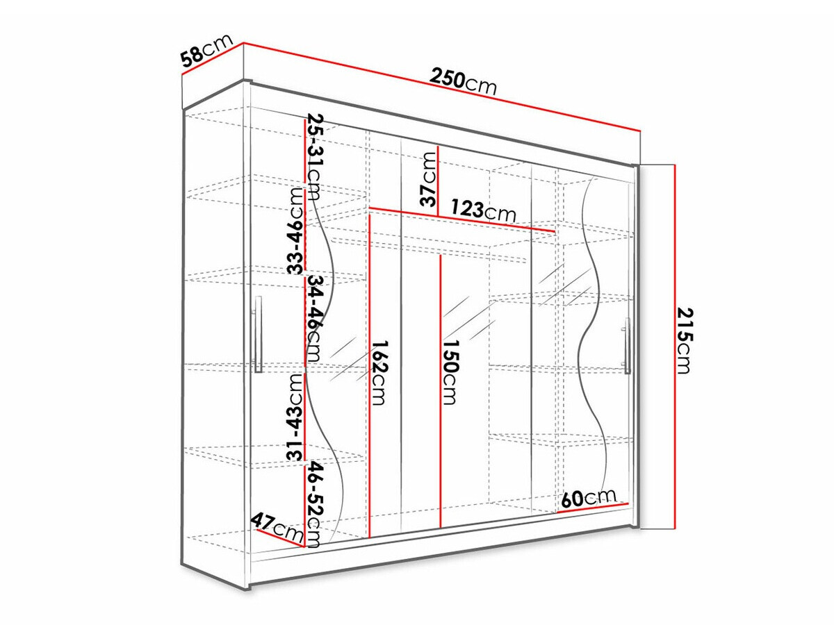 Kledingkast Closico 119 (Wit)