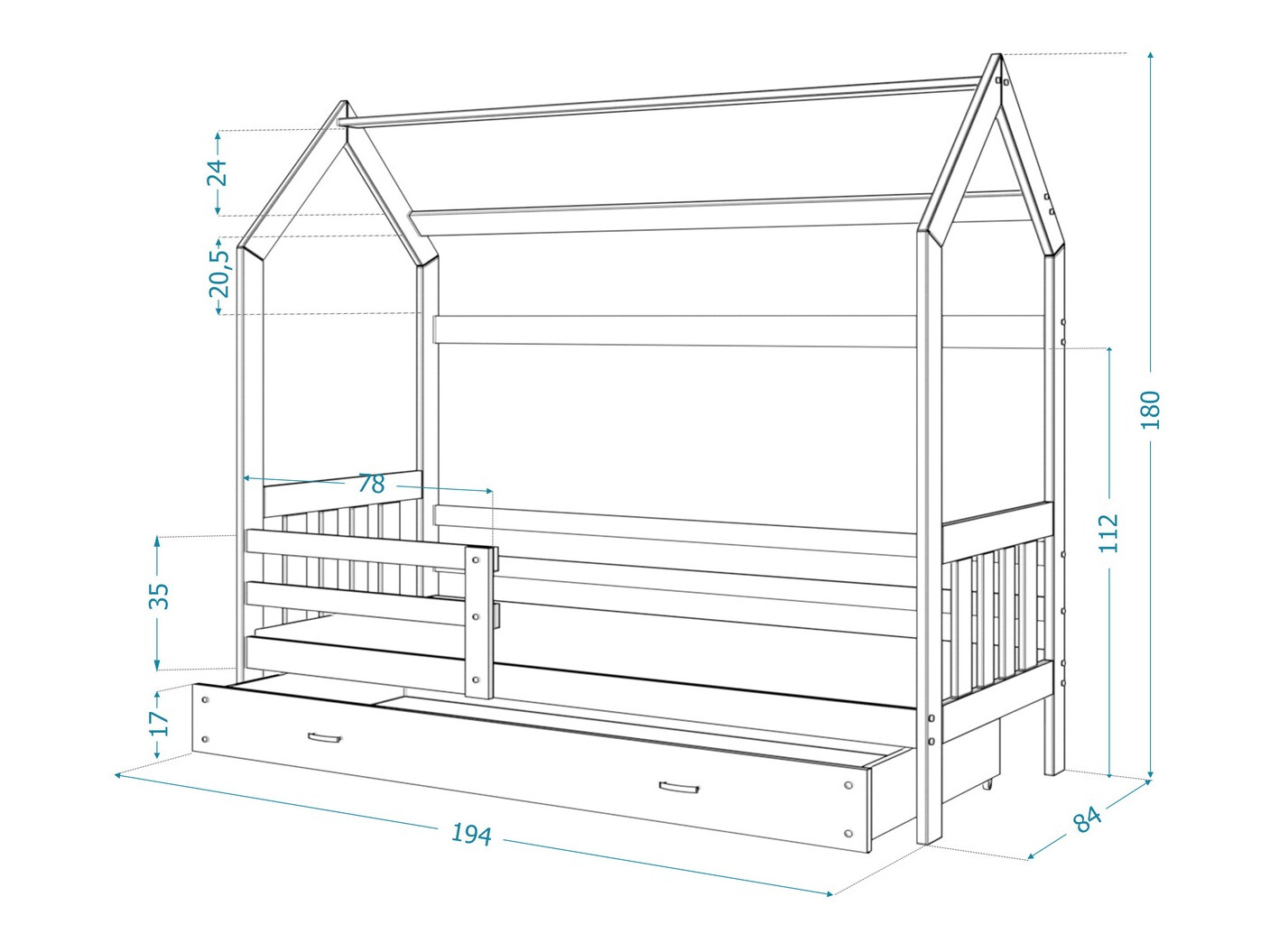 Bed Aurora 123 (Grenen)