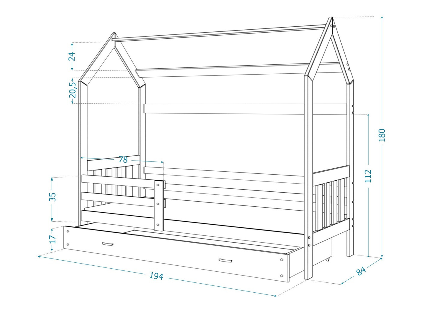 Bed Aurora 123 (Wit)