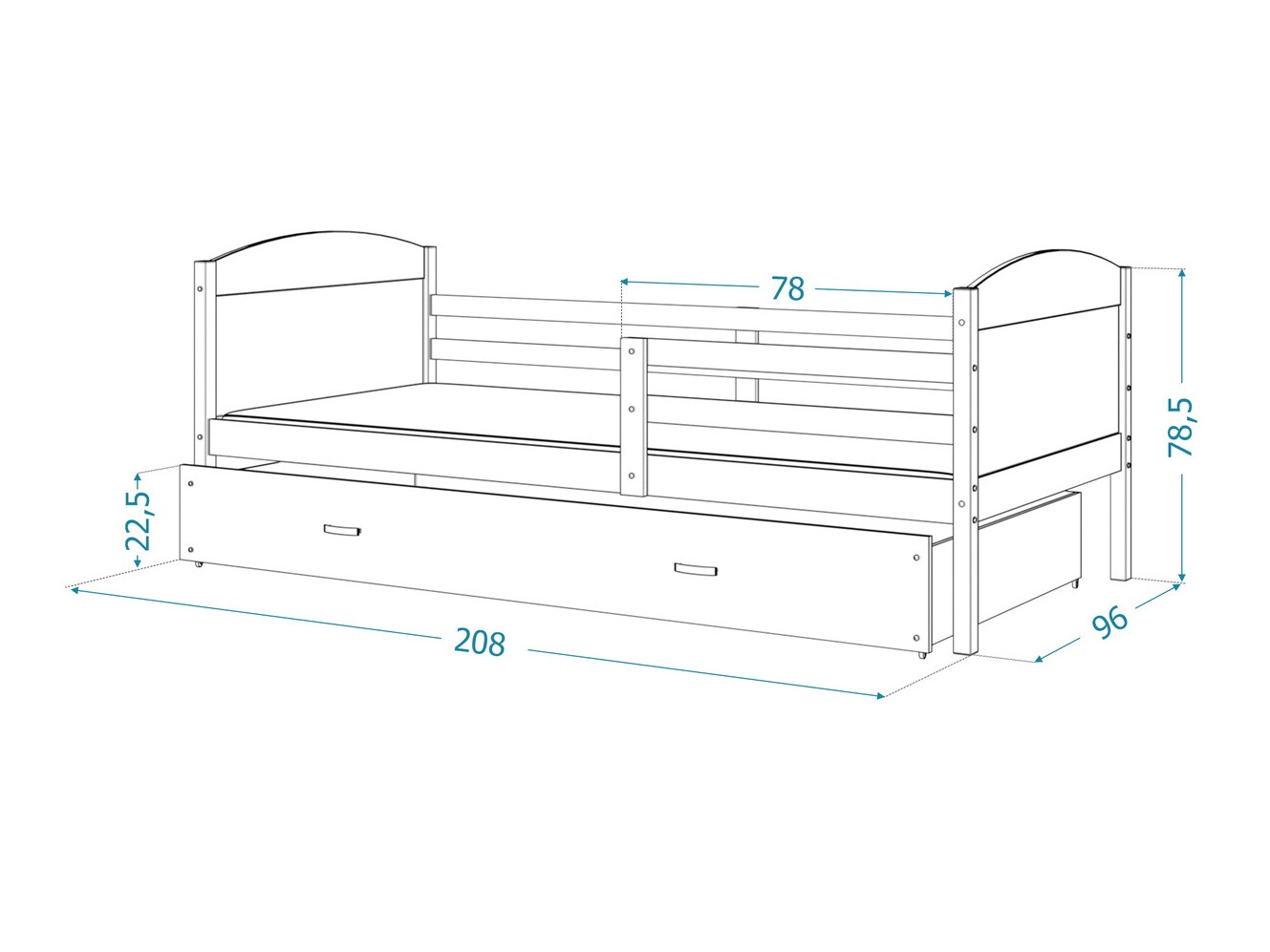 Bed Aurora 129 (Wit)