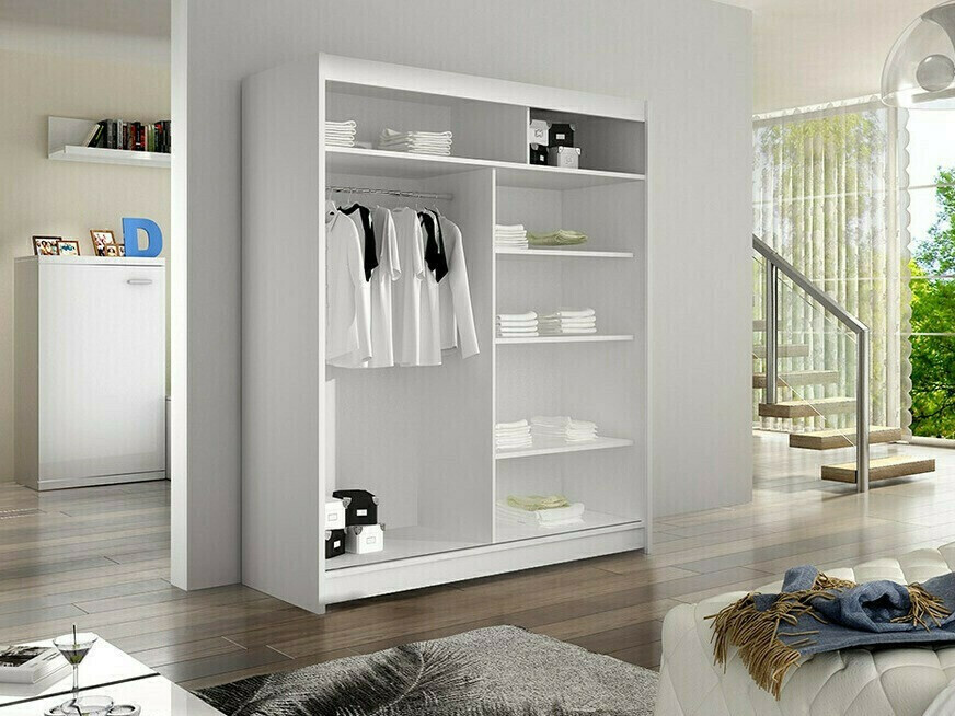 Kledingkast Closico Vastor I (Wit + Artisan eiken)