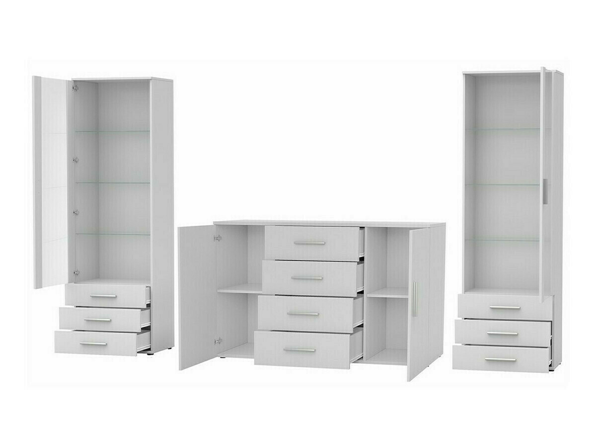 Woonkamerset Tornola 112 (Wit + Glanzend wit)
