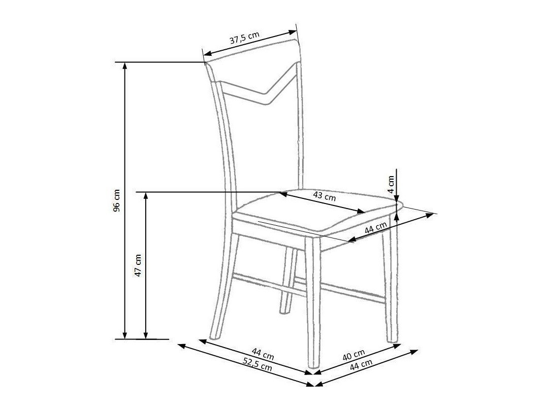 Stoel Houston 578 (Eiken honing + Grijs)