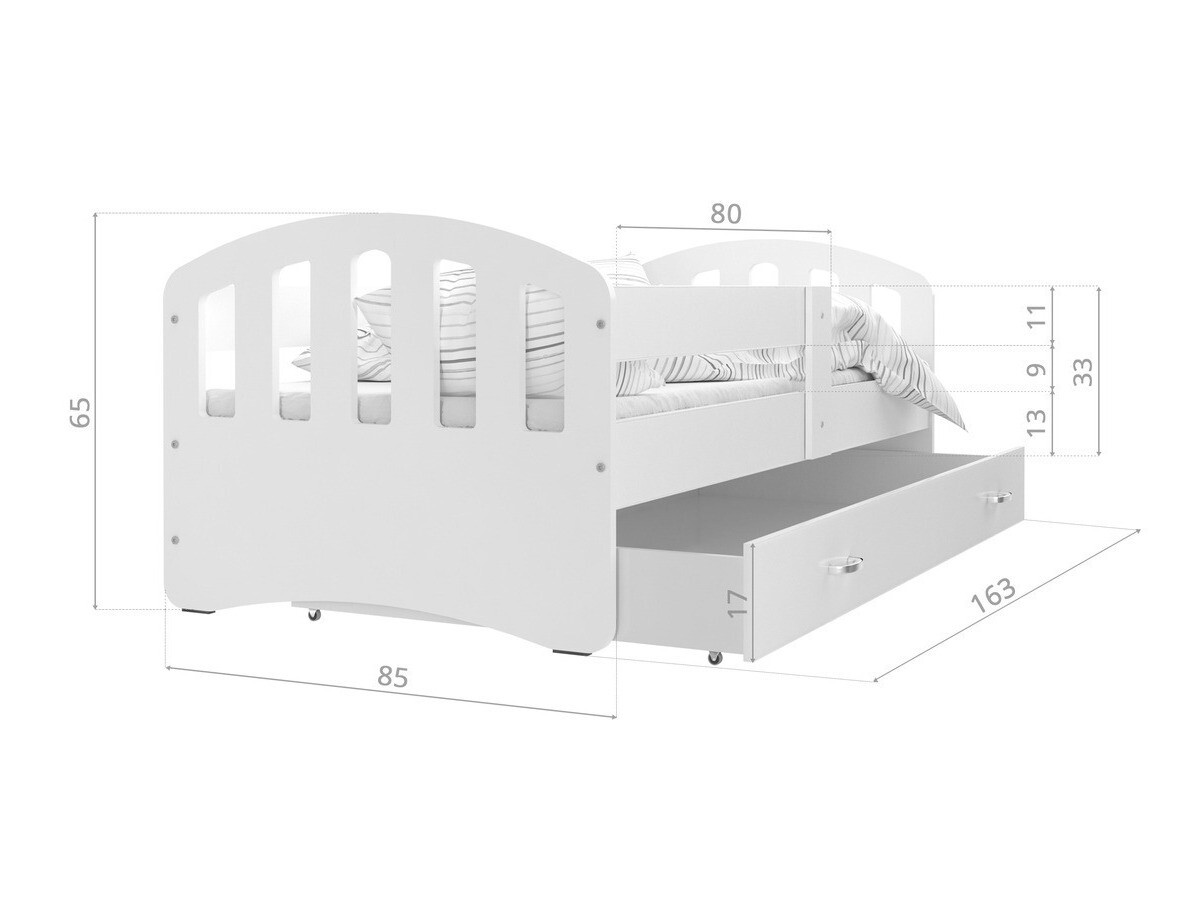 Bed Aurora 133 (Wit)
