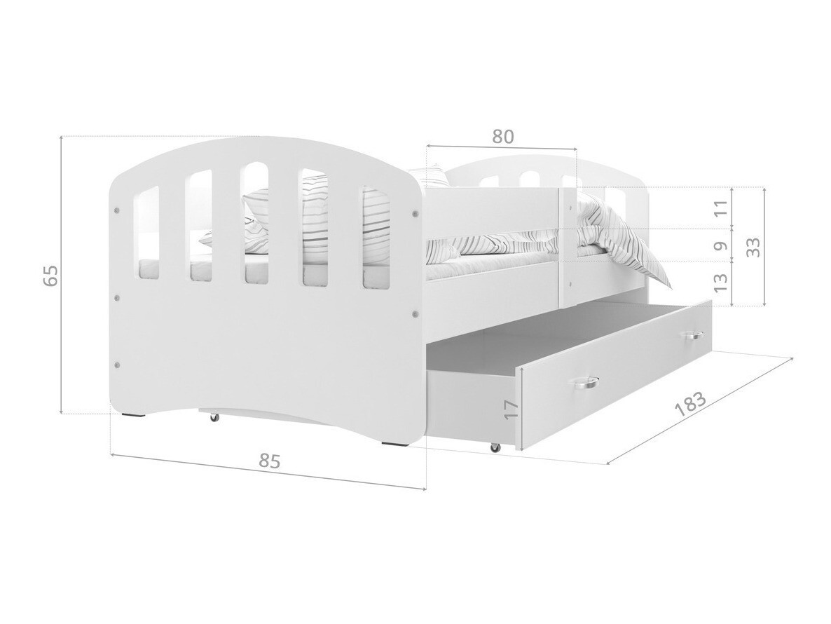 Bed Aurora 134 (Sonoma eik)