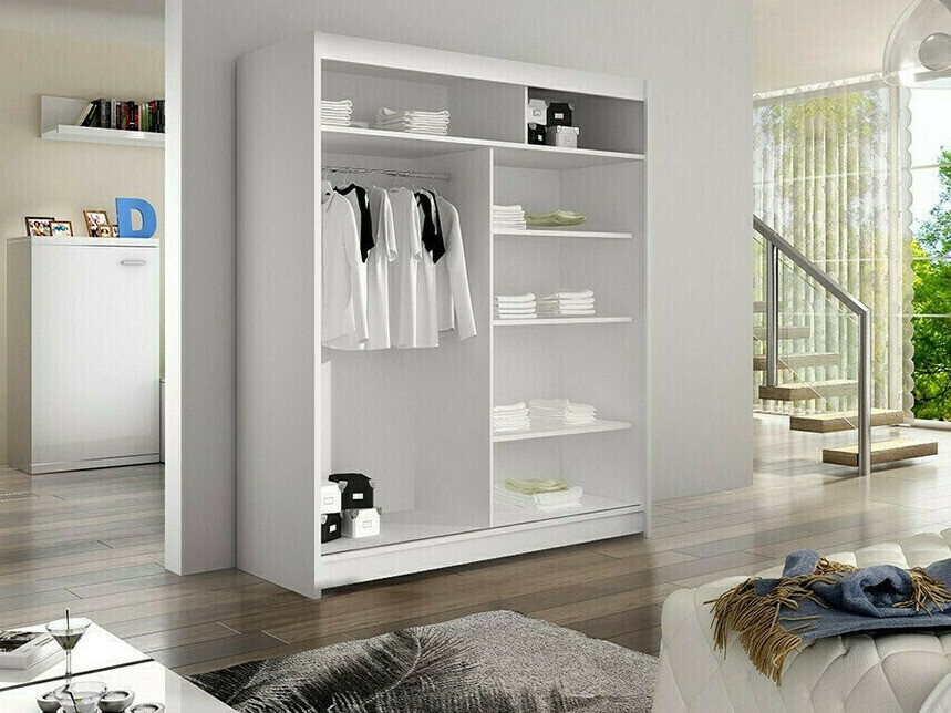 Kledingkast Closico 141 (Zwart + Artisan eiken)