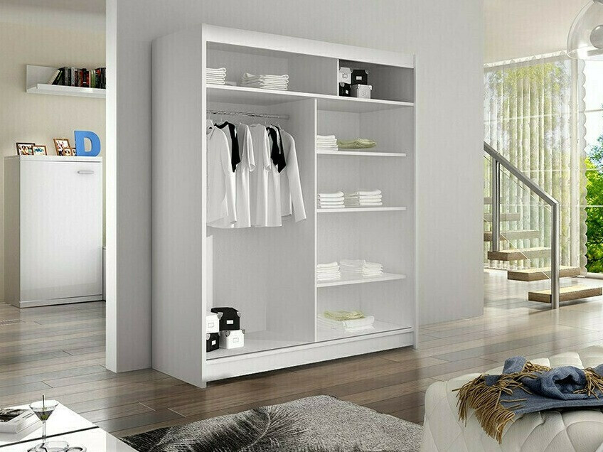 Kledingkast Closico Vastor II (Wit + Artisan eiken)