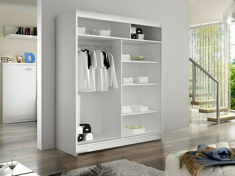 Kledingkast Closico Vastor II (Wit + Artisan eiken)