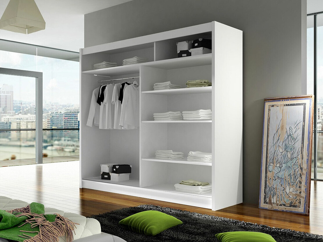 Kledingkast Closico Cavaris II (Wit + Artisan eiken)