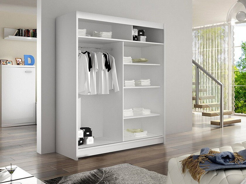 Kledingkast Closico Vastor III (Wit + Artisan eiken)