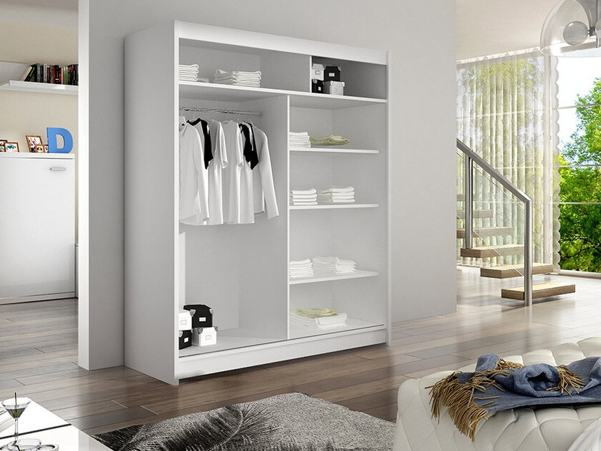 Kledingkast Closico Vastor III (Zwart + Artisan eiken)