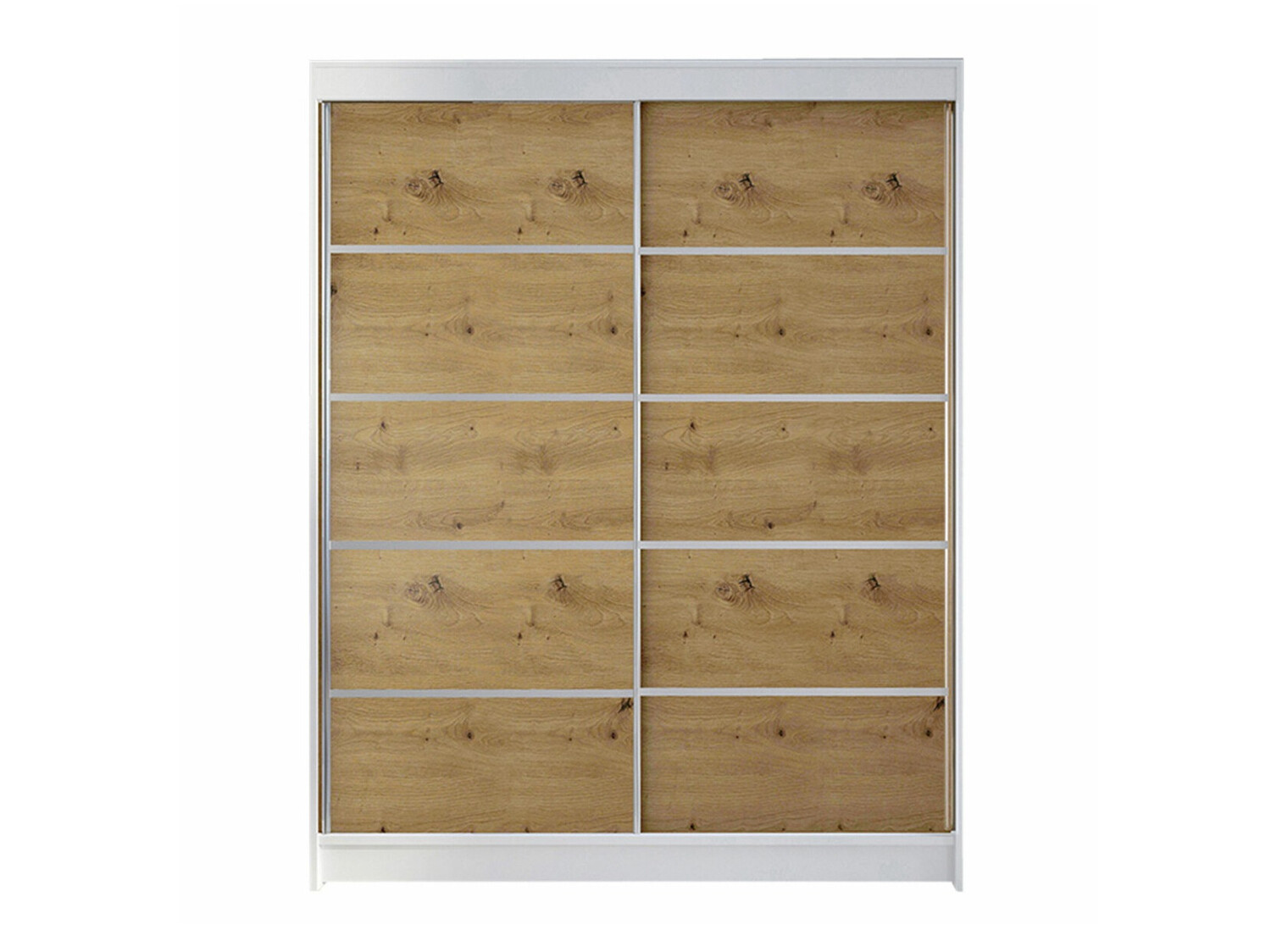 Kledingkast Closico Vastor IV (Wit + Artisan eiken)