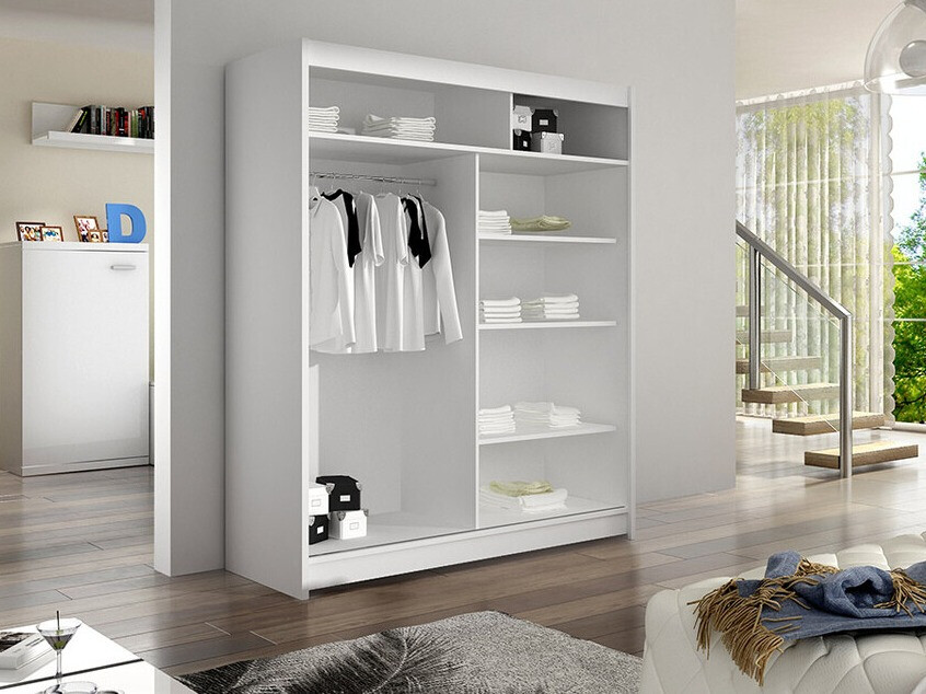 Kledingkast Closico Vastor IV (Wit + Artisan eiken)