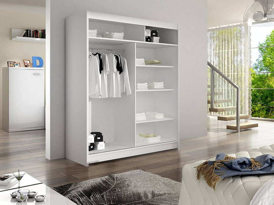 Kledingkast Closico Vastor V (Wit + Artisan eiken)