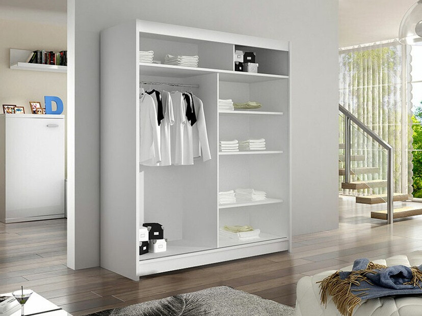 Kledingkast Closico 150 (Zwart + Artisan eiken)