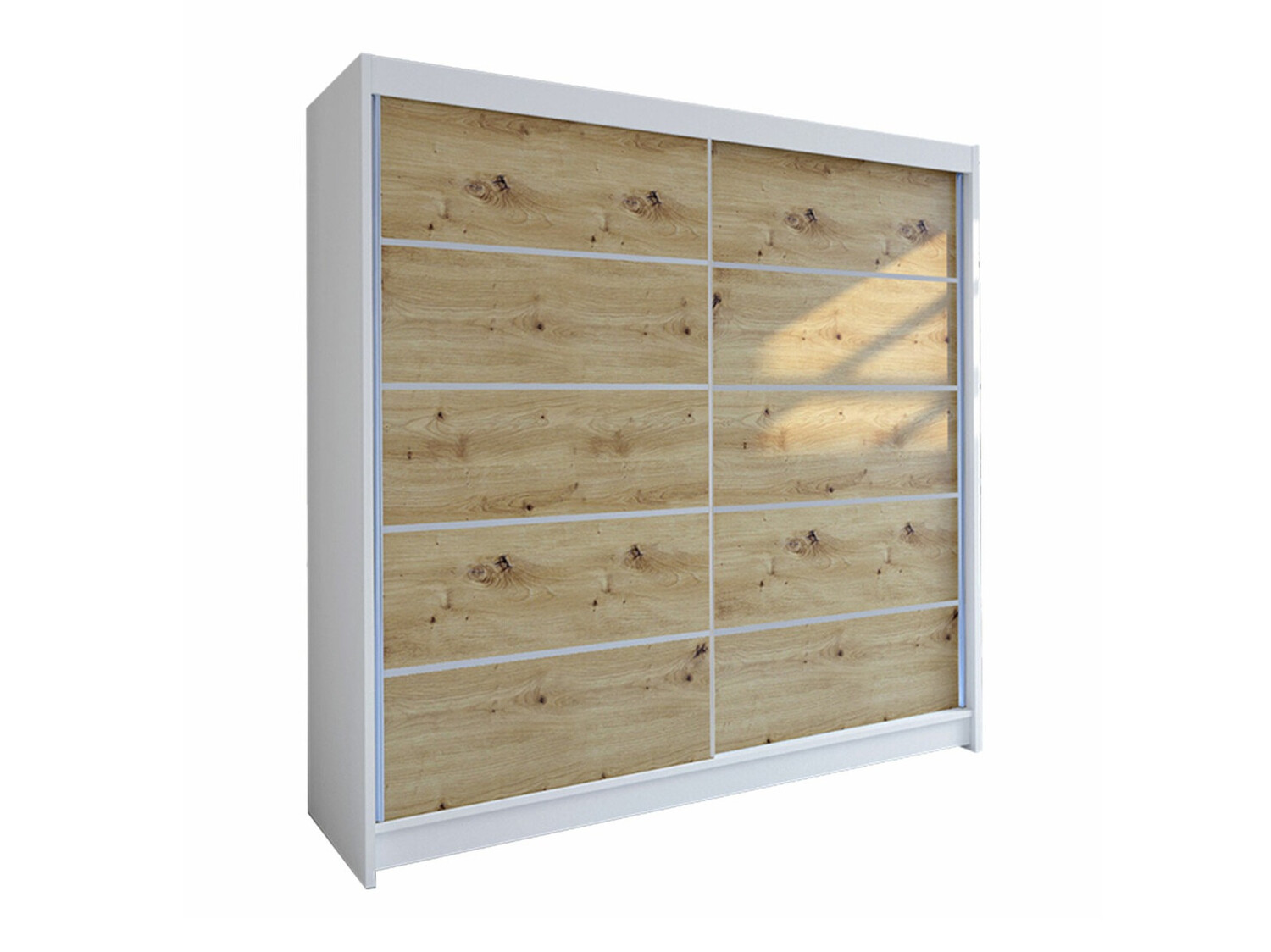 Kledingkast Closico Cavaris IV (Wit + Artisan eiken)