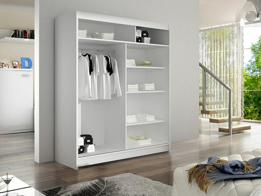 Kledingkast Closico Salvor I (Wit + Artisan eiken)
