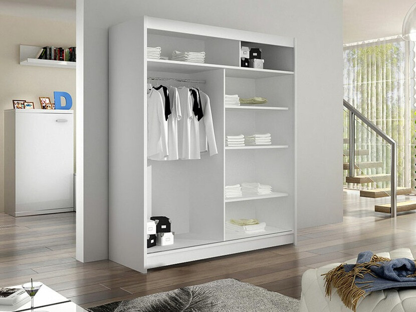 Kledingkast Closico Salvor I (Wit + Artisan eiken)