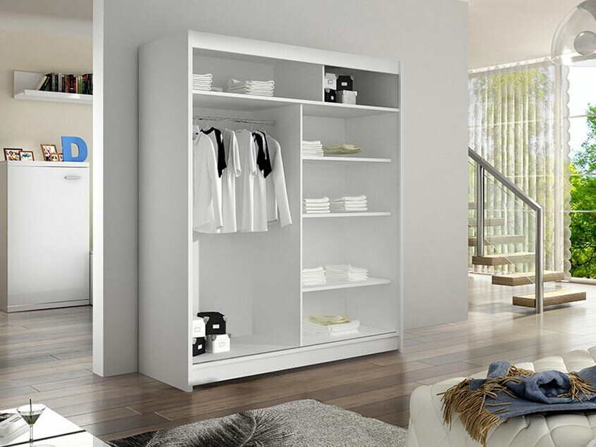 Kledingkast Closico Salvor III (Zwart + Artisan eiken)