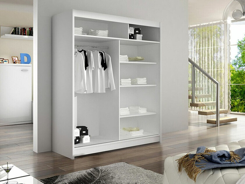 Kledingkast Closico Salvor IV (Wit + Artisan eiken)