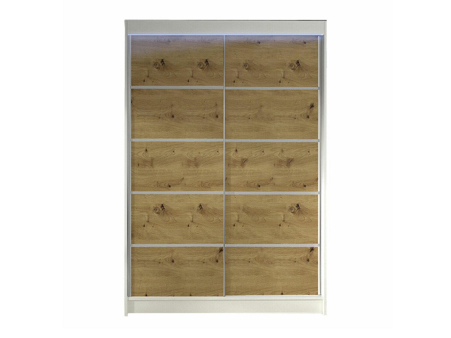 Kledingkast Closico Salvor IV (Wit + Artisan eiken)
