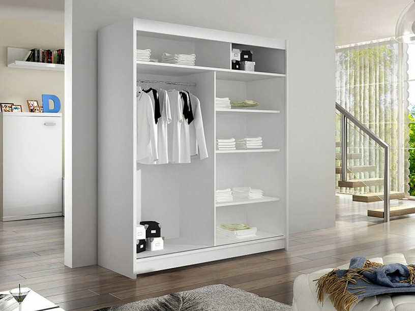 Kledingkast Closico Salvor V (Wit + Artisan eiken)