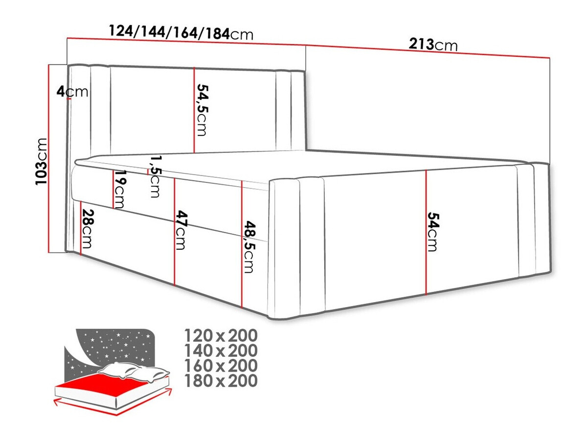 Boxspring Baltimore 156 (Amor Velvet 4309)