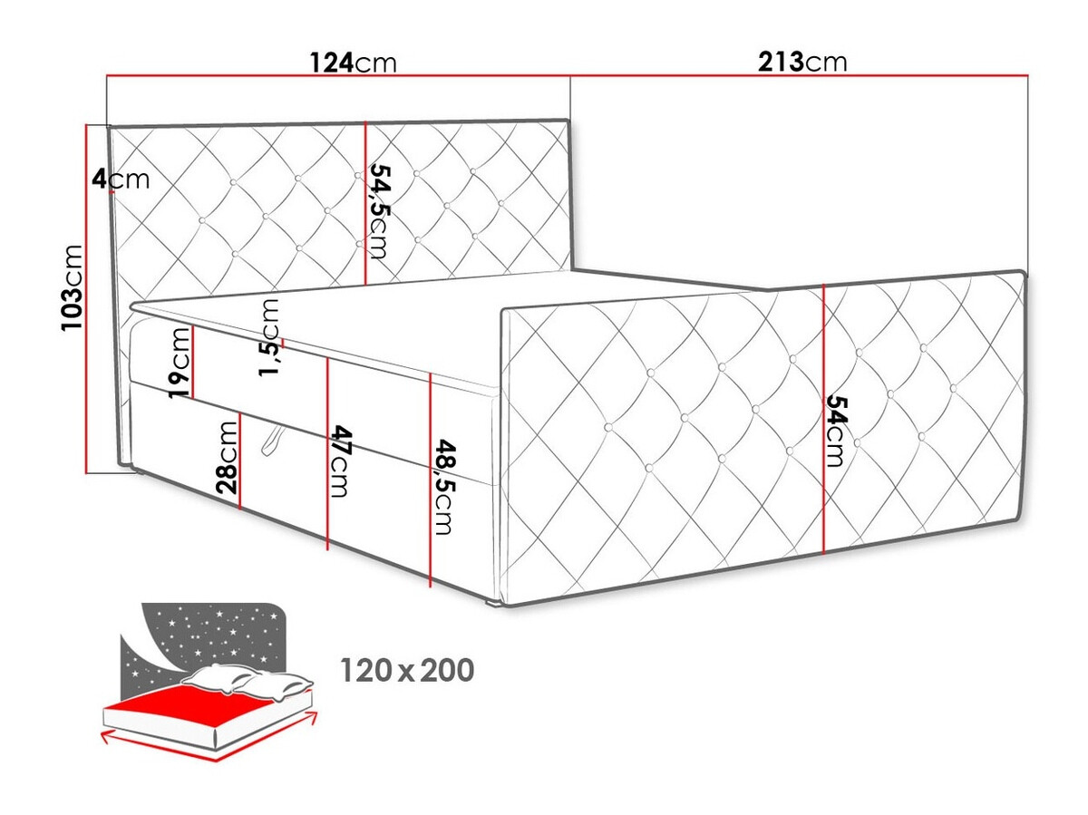 Boxspring Baltimore 158 (Magic Velvet 2208)